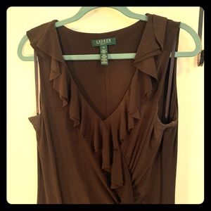 Ruffle front Lauren cocktail dress